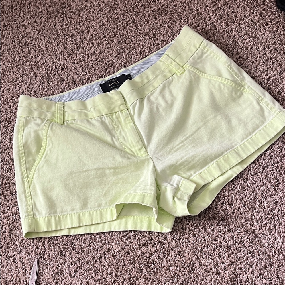 J Crew light neon green chinos
